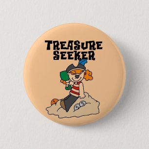 Chapa Redonda De 5 Cm Camisetas y regalos del buscador del tesoro