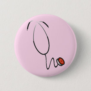 Chapa Redonda De 5 Cm Camisetas y regalos del estetoscopio