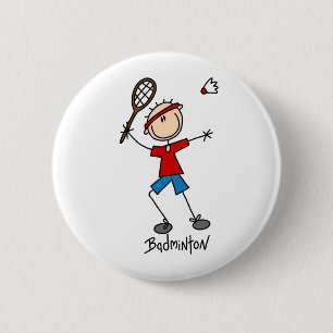 Chapa Redonda De 5 Cm Camisetas y regalos del jugador del bádminton