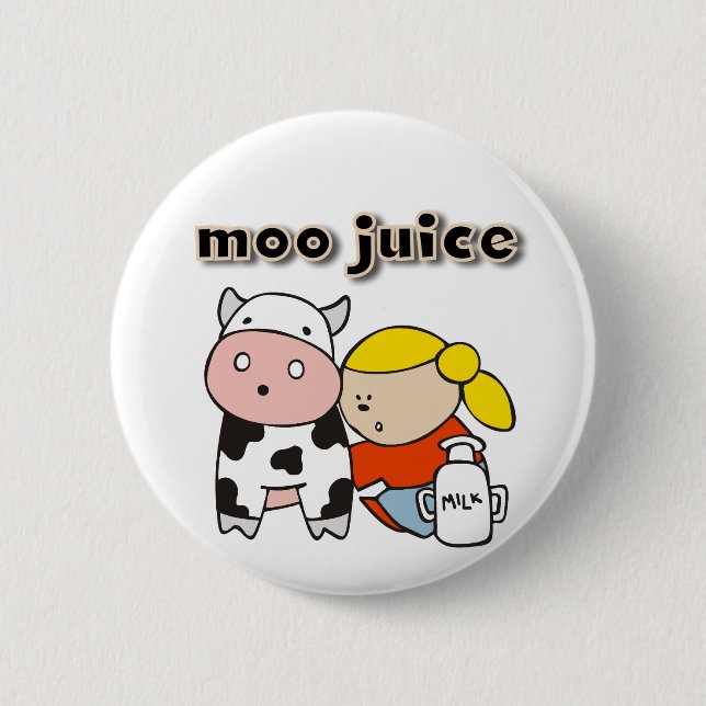Chapa Redonda De 5 Cm Camisetas y regalos del jugo del MOO (Anverso)