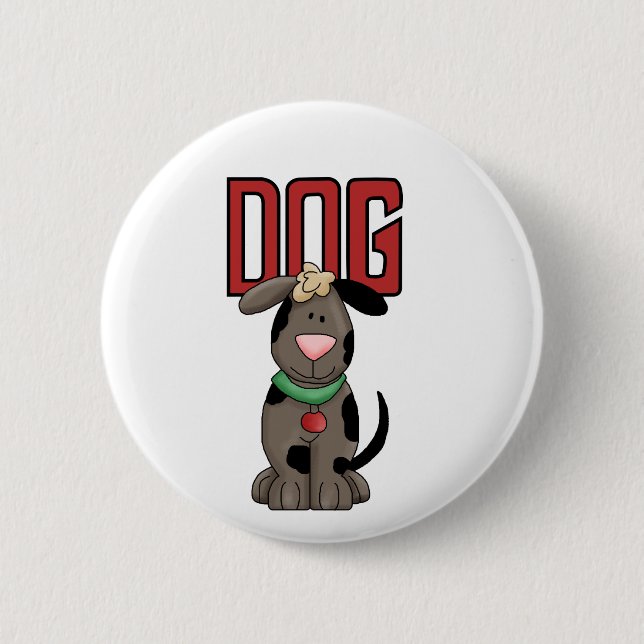 Chapa Redonda De 5 Cm Camisetas y regalos del perro (Anverso)