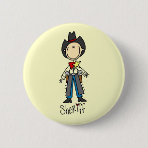 Chapa Redonda De 5 Cm Camisetas y regalos del sheriff vaquero