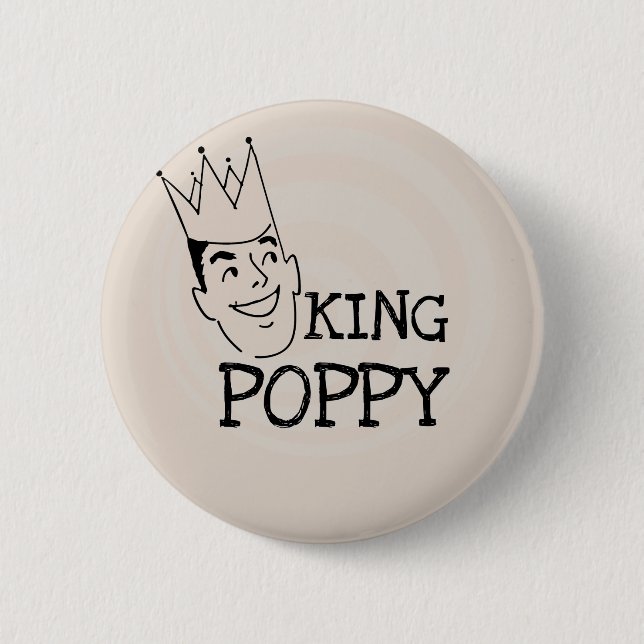 Chapa Redonda De 5 Cm Camisetas y regalos King Poppy (Anverso)