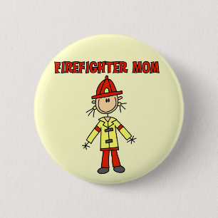 Chapa Redonda De 5 Cm Camisetas y regalos para mamás bomberos