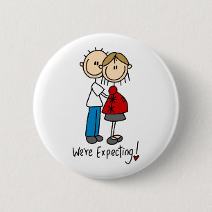 Chapa Redonda De 5 Cm Camisetas y regalos para pareja que espera un bebé
