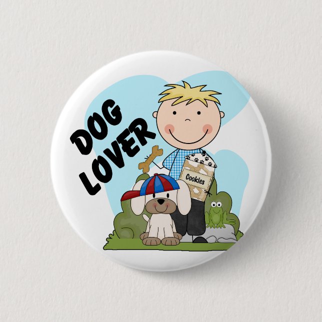 Chapa Redonda De 5 Cm Camisetas y regalos rubios del muchacho del amante (Anverso)