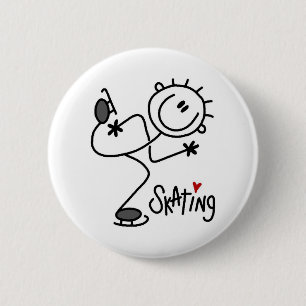 Chapa Redonda De 5 Cm Camisetas y regalos sencillos de patinaje sobre hi