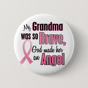 Chapa Redonda De 5 Cm Camisetas y ropa del cáncer de pecho de la ABUELA