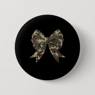 Chapa Redonda De 5 Cm Camo Coquette Bow Chicas de caza de pato niñas Hu