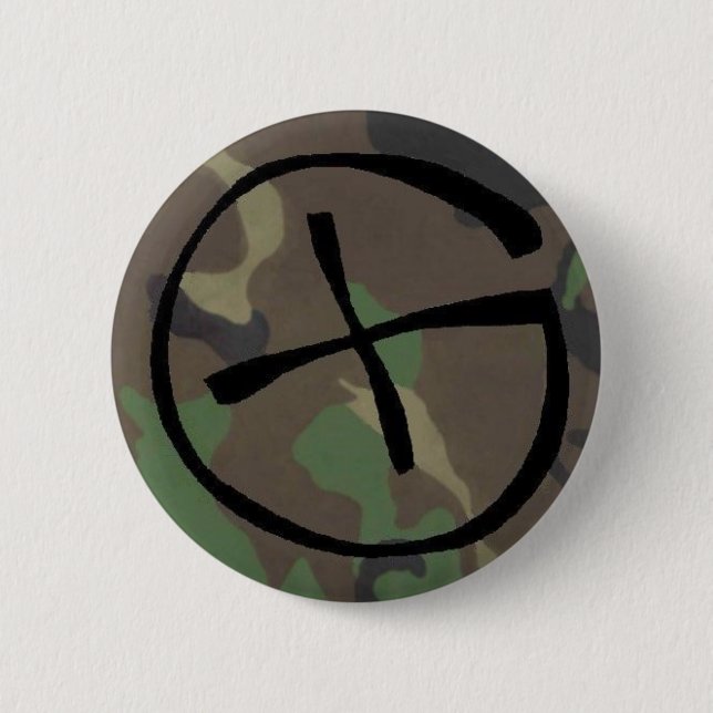 Chapa Redonda De 5 Cm camo, Geocaching (Anverso)