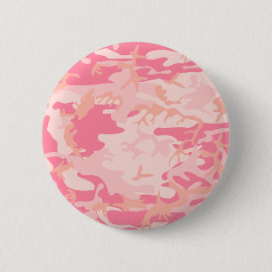 Chapa Redonda De 5 Cm Camo rosa - Girly Camo