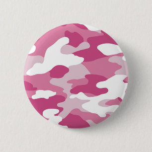 Chapa Redonda De 5 Cm Camo rosado