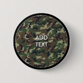 Chapa Redonda De 5 Cm Camouflage Woodland