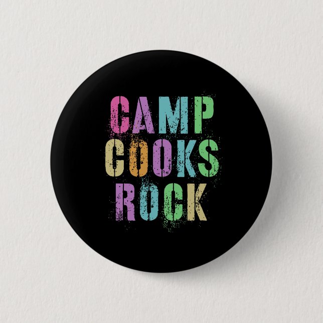 Chapa Redonda De 5 Cm Camp Cooks Rocks Funny Chef Chef Campground Campsi (Anverso)