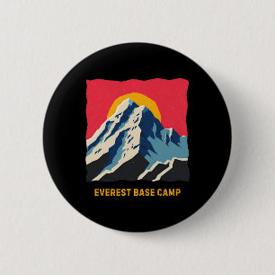 Chapa Redonda De 5 Cm Campamento Base del Monte Everest Himalayas Sender