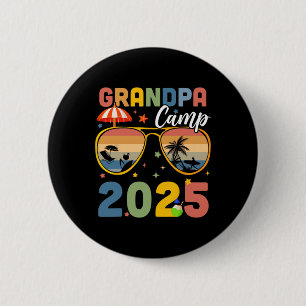 Chapa Redonda De 5 Cm Campamento de Abuelo 2025 Vacaciones de Camping de