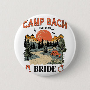 Chapa Redonda De 5 Cm Campamento de Despedida de Soltera Bach Bride Send