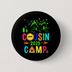 Chapa Redonda De 5 Cm Campamento de primos 2025 Campamento Fogata Vacaci