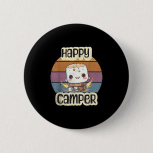 Chapa Redonda De 5 Cm Campamento infantil de Chicas de camper con marism
