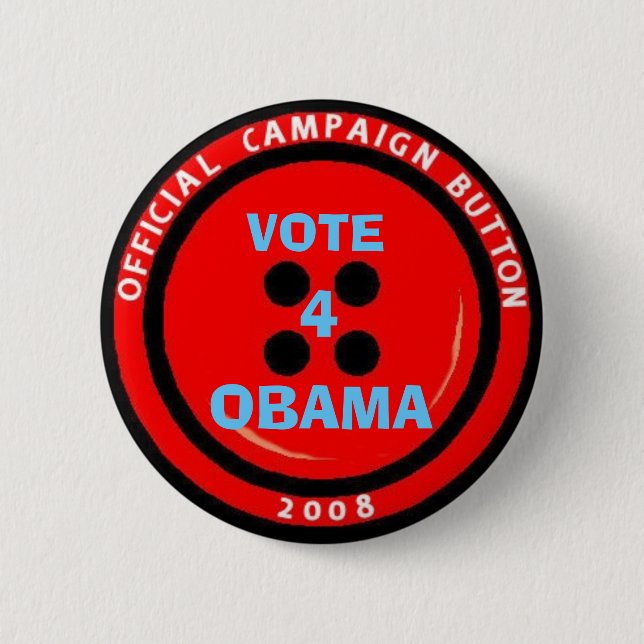 Chapa Redonda De 5 Cm Campaña "botón " de Obama (Anverso)