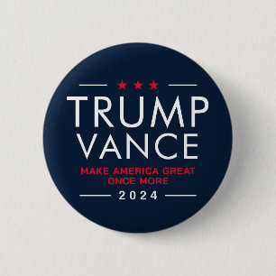 Chapa Redonda De 5 Cm Campaña colectiva de Trump Vance 2024