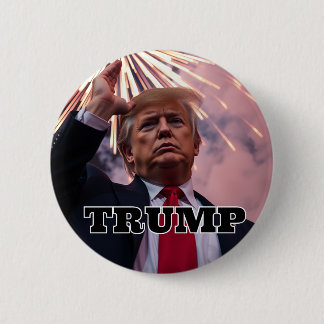 Chapa Redonda De 5 Cm Campaña de Trump
