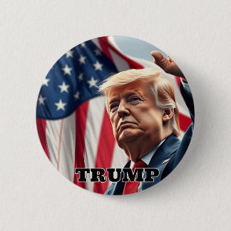 Chapa Redonda De 5 Cm Campaña de Trump