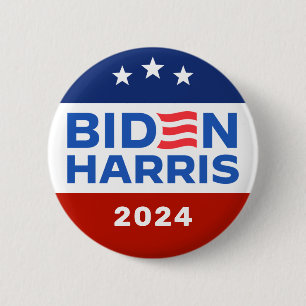 Chapa Redonda De 5 Cm Campaña electoral presidencial Biden Harris 2024