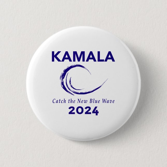 Chapa Redonda De 5 Cm Campaña Harris 2024 (Anverso)