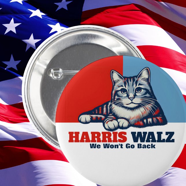 Chapa Redonda De 5 Cm Campaña Harris Walz (Subido por el creador)