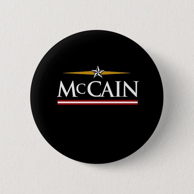 CHAPA REDONDA DE 5 CM CAMPAÑA MCCAIN T-SHIRT (Anverso)