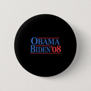Chapa Redonda De 5 Cm Campaña 'Obama Biden 08', ventilado retro con prob