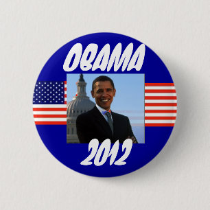 Chapa Redonda De 5 Cm Campaña política 2012 de Obama