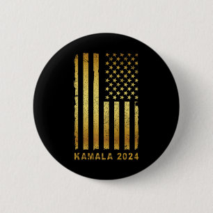 Chapa Redonda De 5 Cm Campaña Presidente Kamala Harris 2024 Retro Vintag