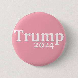 Chapa Redonda De 5 Cm Campaña Rosa Trump 2024