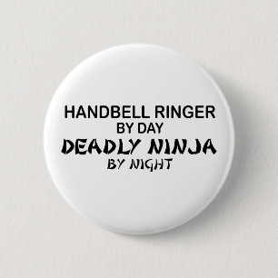 Chapa Redonda De 5 Cm Campanero Ninja mortal del Handbell por noche