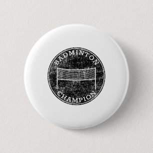 Chapa Redonda De 5 Cm Campeón de Badminton Spo competitivo familiar