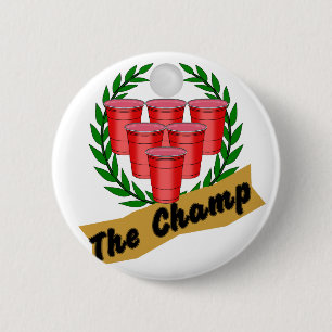 Chapa Redonda De 5 Cm Campeón de Beer Pong