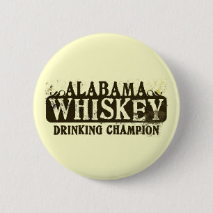 Chapa Redonda De 5 Cm Campeón de consumición del whisky de Alabama