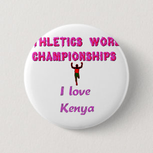 Chapa Redonda De 5 Cm Campeones atléticos del mundo de Kenia