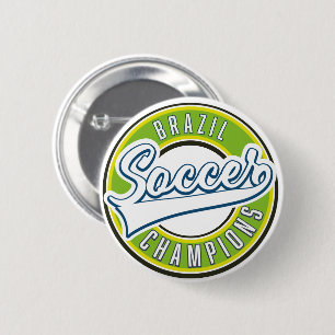 Chapa Redonda De 5 Cm Campeones de Fútbol de Brasil