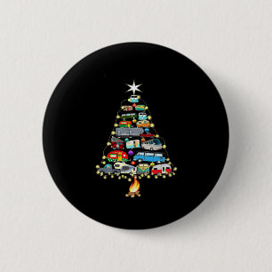 Chapa Redonda De 5 Cm Camper de árbol de Navidad Vehículos Camping RVing
