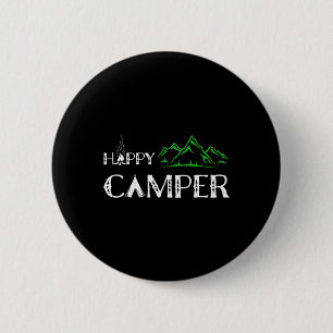 Chapa Redonda De 5 Cm Camper Feliz - Camping Para Hombres