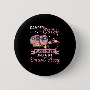 Chapa Redonda De 5 Cm Camper Queen Cly Sy Smart Y Camping Rv Regalos Muj