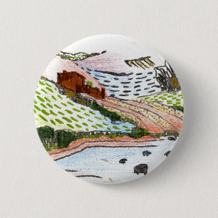 Chapa Redonda De 5 Cm Campo galés