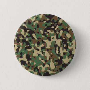 Chapa Redonda De 5 Cm Camuflaje de bosque