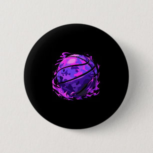 Chapa Redonda De 5 Cm Camuflaje Morado Sketll Para Hombres Mujeres Niños