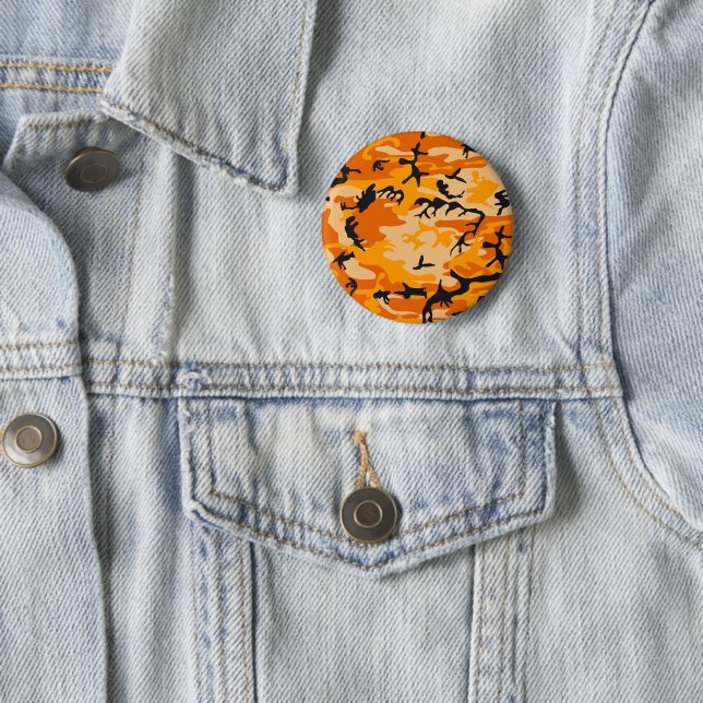 Chapa Redonda De 5 Cm Camuflaje naranja, Ejército (In situ)