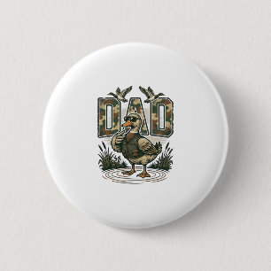 Chapa Redonda De 5 Cm Camuflaje Pato Papá Diseño de camiseta con grabado