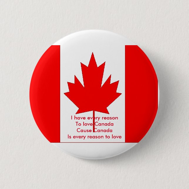 Chapa Redonda De 5 Cm Canadá (Anverso)